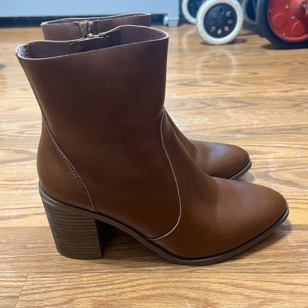 Cognac Brown Ankle Boot